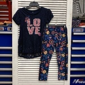 Love Leggings & Top set Size L 14/16